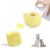 FuninCrea Cat Dog Bath Brush Silicone Dog Bath Massage Brush with Shampoo Dispenser Soft Silicone Pet Grooming Soothe Massage Brush for Dogs, Cats, Small Animals Shower (Yellow)