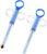 Nuanchu 2 Pieces Pet Pill Plunger Popper for Small Cats Dogs Pill Gun Dispenser Shooter Pet Piller Soft Tip Tablet Syringe Pusher Animal Medicine Feeder for Feeding Accessories (Blue)