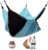 Sunrises 1 Piece Hamster Hanging Bed with Tow-Layer Hanging Bed Plush Sleeping Bag Bed Cage Accessories Used for Hamster Sugar Glider Ferrets Rat Hamster Rat Playing Sleeping(Blue)