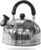 Green Haven Camping Whistling Kettle in 2L | Camping Kettle for Gas Stove, Electric Stove, Camp Fire | Portable Travel Teapot Coffee Mug with Folding Safe Handle & Spout | Strong Steel Boiling Pot