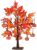 hogardeck Fall Decorations for Home, 24”2FT Lighted Maple Leaves Tree Fall Decor with 24LT Warm White LEDs, 12 Wood Pumpkin Ornaments Battery Powered Timer Artificial Trees for Autumn, Thanksgiving