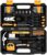 DEKO Tool Kit Set Box 62 Piece Home Repair DIY Tools Basic Hand Toolbox Sets for Home