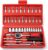 YWHWXB 46 Pieces Mechanic Tool Kit 1/4” Dr. Ratchet Socket Wrench Set with Storage Case, Includes Bit Sockets and Extension Bar