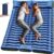 Double Sleeping Pad – Self Inflating 4″ Extra-Thick For 2 Person with Pillow Built-in Foot Pump Inflatable Sleeping Mat for Backpacking, Hiking, Traveling, Tent, Portable Camping Mat